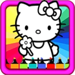 catty coloring pages android application logo